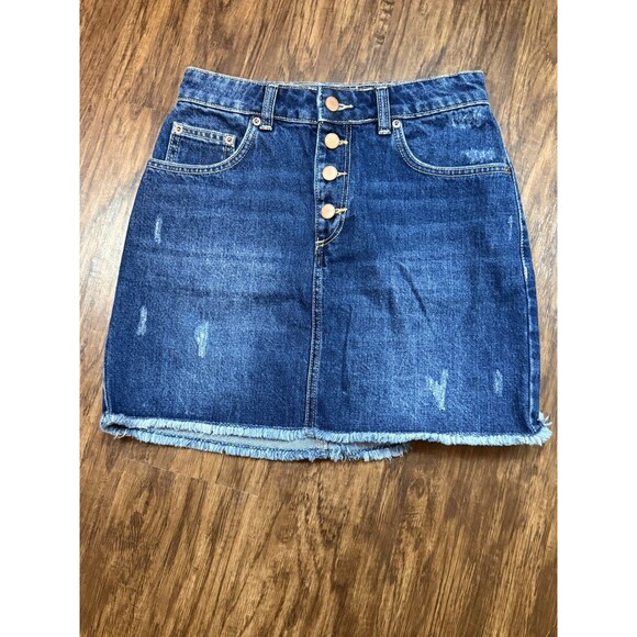 Roxy Dresses & Skirts - Roxy Women’s Jean Skirt Small Bottom Fly Y2K Frayed Hem